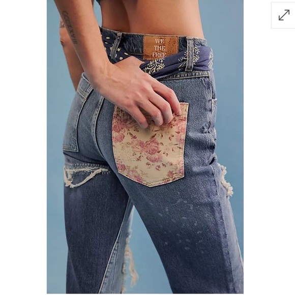 Free People Love Story Mid Rise Flare Jeans 28 - Picture 3 of 10